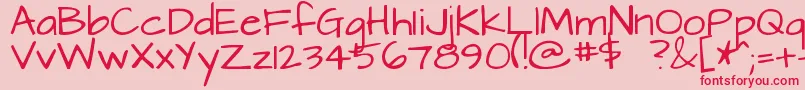 Architects Font – Red Fonts on Pink Background