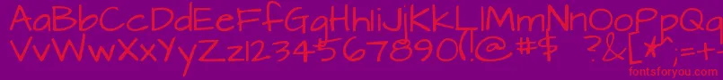 Architects Font – Red Fonts on Purple Background