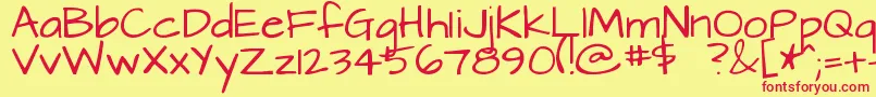 Architects Font – Red Fonts on Yellow Background