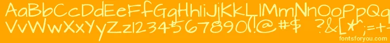 Architects Font – Yellow Fonts on Orange Background