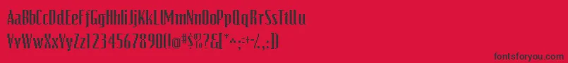 Videocondssk Font – Black Fonts on Red Background
