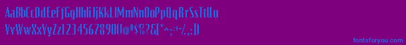 Videocondssk Font – Blue Fonts on Purple Background