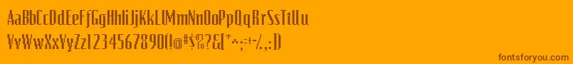 Videocondssk Font – Brown Fonts on Orange Background