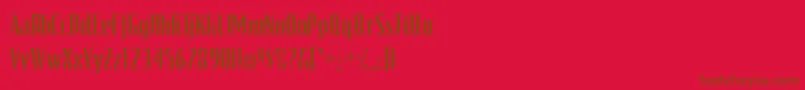 Videocondssk Font – Brown Fonts on Red Background