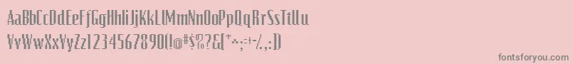 Videocondssk Font – Gray Fonts on Pink Background