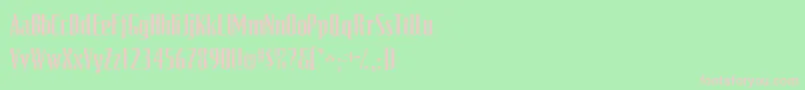 Videocondssk Font – Pink Fonts on Green Background