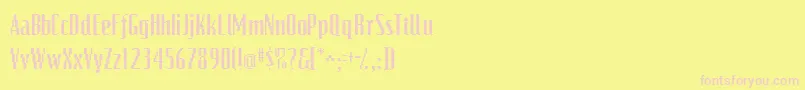 Videocondssk-fontti – vaaleanpunaiset fontit keltaisella taustalla