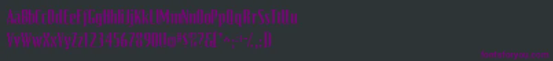 Videocondssk Font – Purple Fonts on Black Background