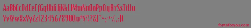 Videocondssk Font – Red Fonts on Gray Background