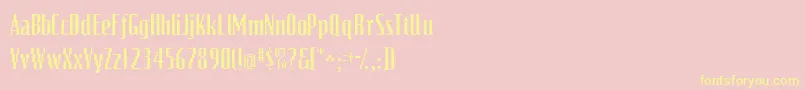 Videocondssk Font – Yellow Fonts on Pink Background