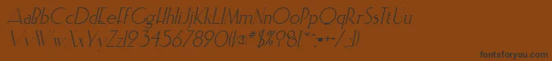 ElisiainlineItalic Font – Black Fonts on Brown Background