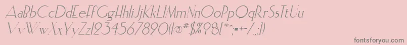 ElisiainlineItalic Font – Gray Fonts on Pink Background