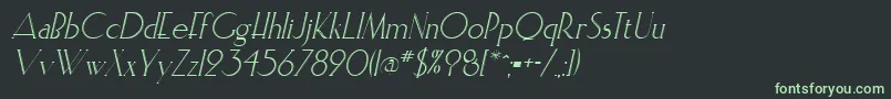 fuente ElisiainlineItalic – Fuentes Verdes Sobre Fondo Negro