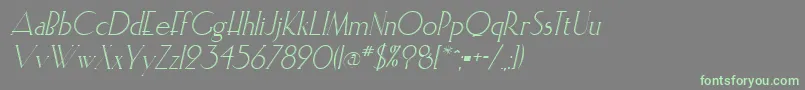 ElisiainlineItalic Font – Green Fonts on Gray Background