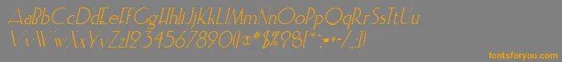 ElisiainlineItalic Font – Orange Fonts on Gray Background