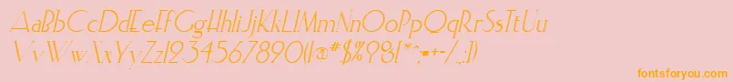 ElisiainlineItalic Font – Orange Fonts on Pink Background