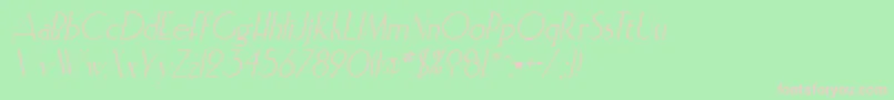 ElisiainlineItalic Font – Pink Fonts on Green Background