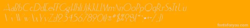 ElisiainlineItalic Font – Pink Fonts on Orange Background