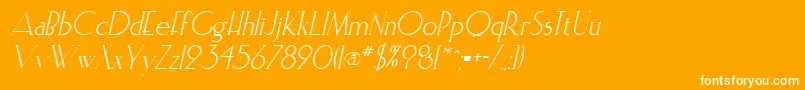 ElisiainlineItalic Font – White Fonts on Orange Background