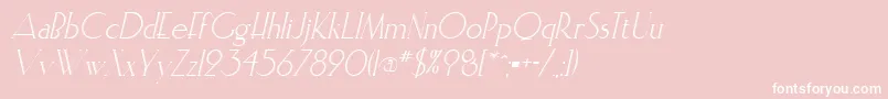 ElisiainlineItalic Font – White Fonts on Pink Background