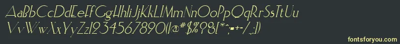 ElisiainlineItalic Font – Yellow Fonts on Black Background