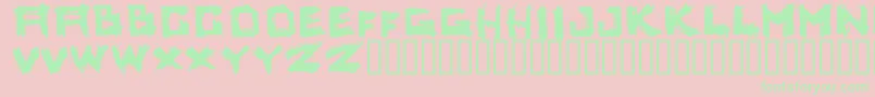 Yoicks ffy Font – Green Fonts on Pink Background