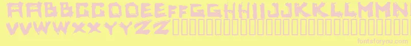 Yoicks ffy Font – Pink Fonts on Yellow Background