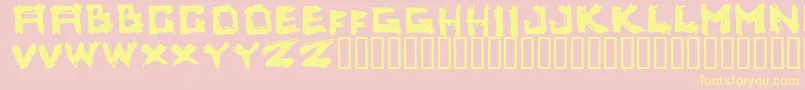 Yoicks ffy Font – Yellow Fonts on Pink Background