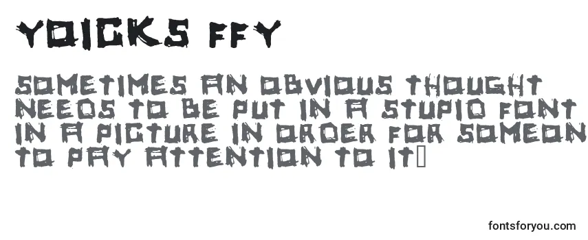 Yoicks ffy Font