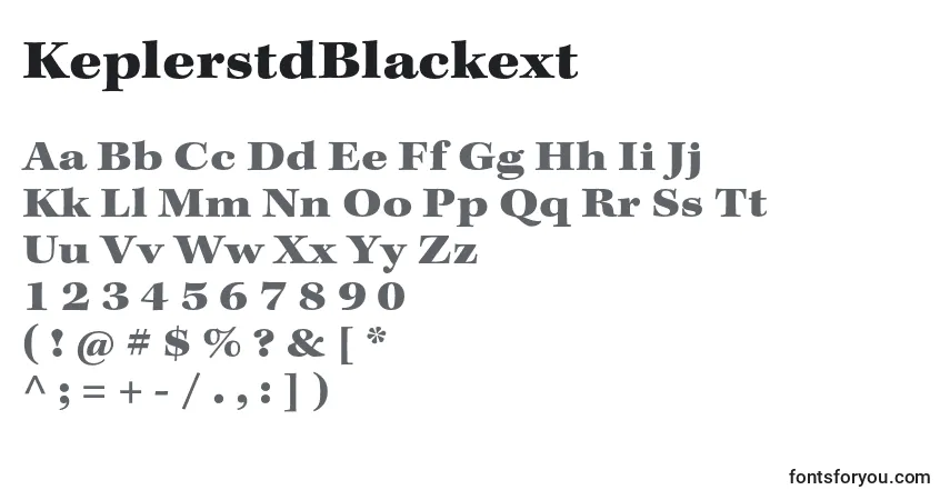 Шрифт KeplerstdBlackext – алфавит, цифры, специальные символы