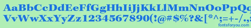 KeplerstdBlackext Font – Blue Fonts on Green Background