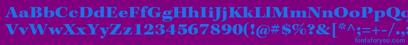 KeplerstdBlackext Font – Blue Fonts on Purple Background