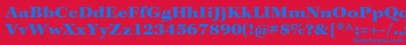 KeplerstdBlackext Font – Blue Fonts on Red Background