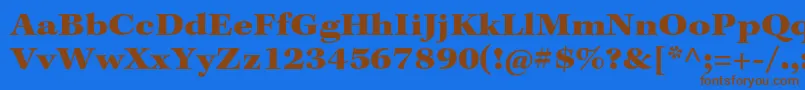 KeplerstdBlackext Font – Brown Fonts on Blue Background