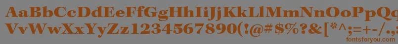 KeplerstdBlackext Font – Brown Fonts on Gray Background