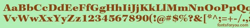 KeplerstdBlackext Font – Brown Fonts on Green Background