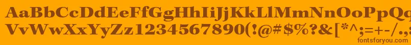 KeplerstdBlackext Font – Brown Fonts on Orange Background