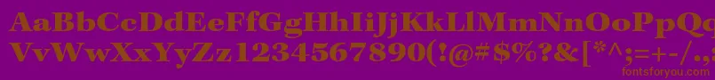 KeplerstdBlackext Font – Brown Fonts on Purple Background