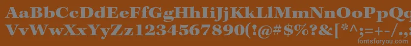 KeplerstdBlackext Font – Gray Fonts on Brown Background