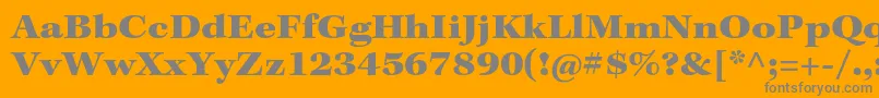 KeplerstdBlackext Font – Gray Fonts on Orange Background