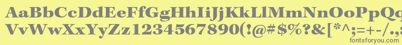 フォントKeplerstdBlackext – 黄色の背景に灰色の文字