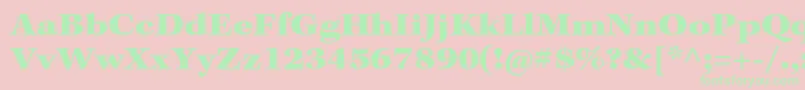 KeplerstdBlackext Font – Green Fonts on Pink Background