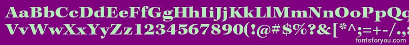 KeplerstdBlackext Font – Green Fonts on Purple Background