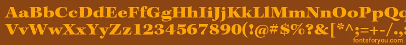 KeplerstdBlackext Font – Orange Fonts on Brown Background