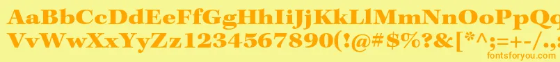 KeplerstdBlackext Font – Orange Fonts on Yellow Background