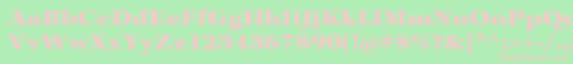KeplerstdBlackext Font – Pink Fonts on Green Background