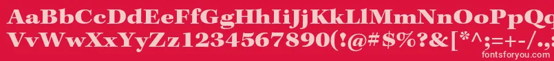 KeplerstdBlackext Font – Pink Fonts on Red Background