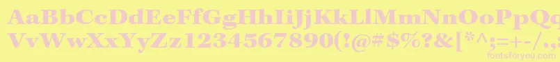 KeplerstdBlackext Font – Pink Fonts on Yellow Background