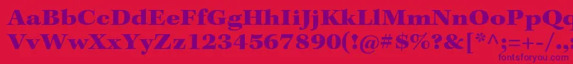 KeplerstdBlackext Font – Purple Fonts on Red Background