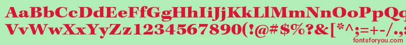 KeplerstdBlackext Font – Red Fonts on Green Background
